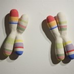 Chromosome, ceramic sculpture, contemporary ceramics, chromosomes